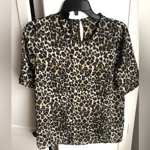 Satin Leopard print top